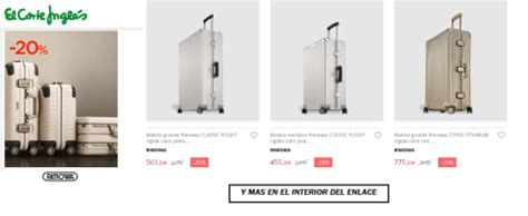 el corte ingles rimowa descuento